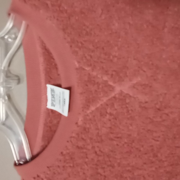 PINK 2 Piece Mauve Fuzzy Polyester Sleepwear Outfit w Pockets M - Picture 7 of 13